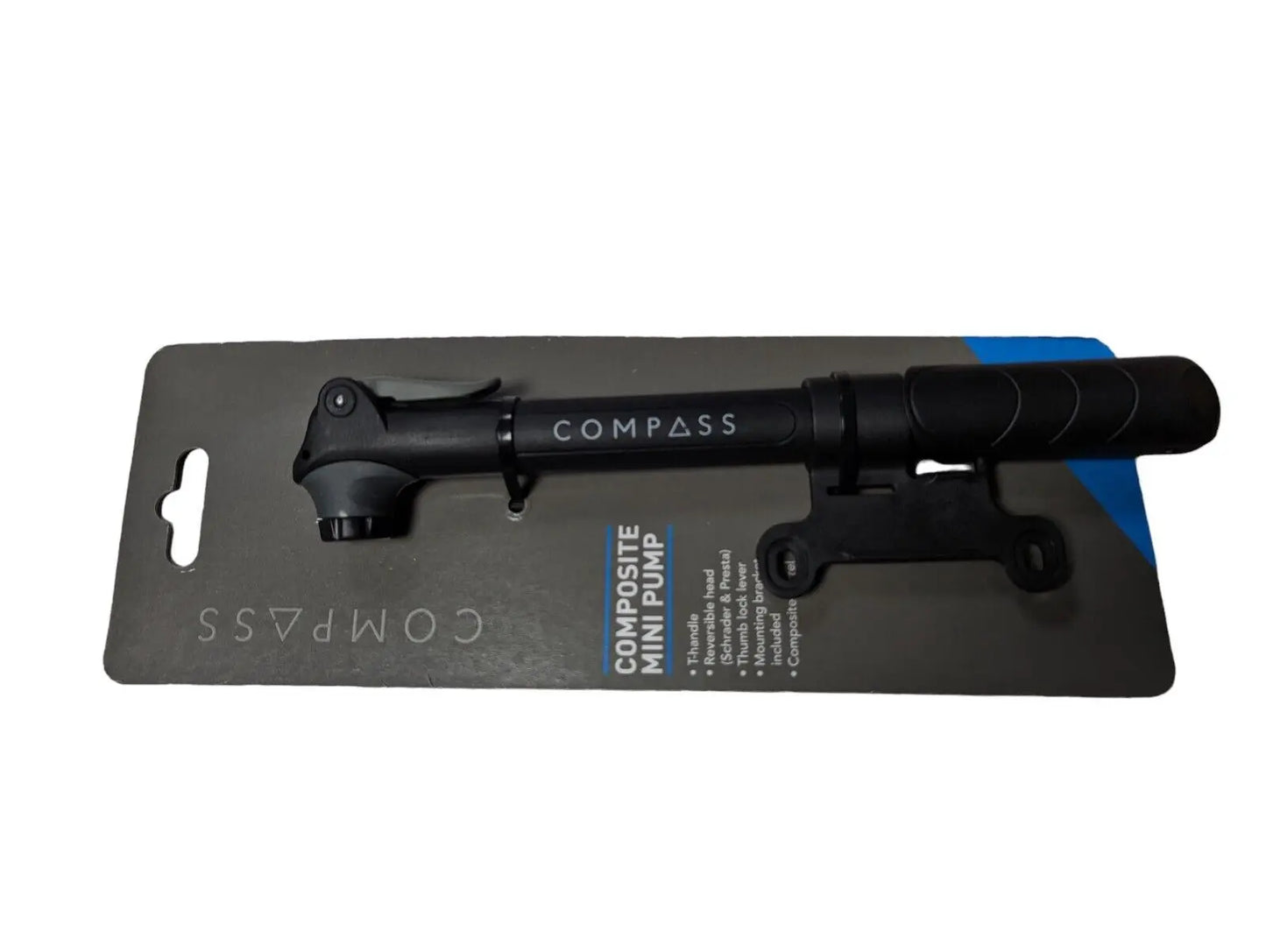 Handle Bike Air Pump Compass Mini T Compact Design One Size Black Unbranded