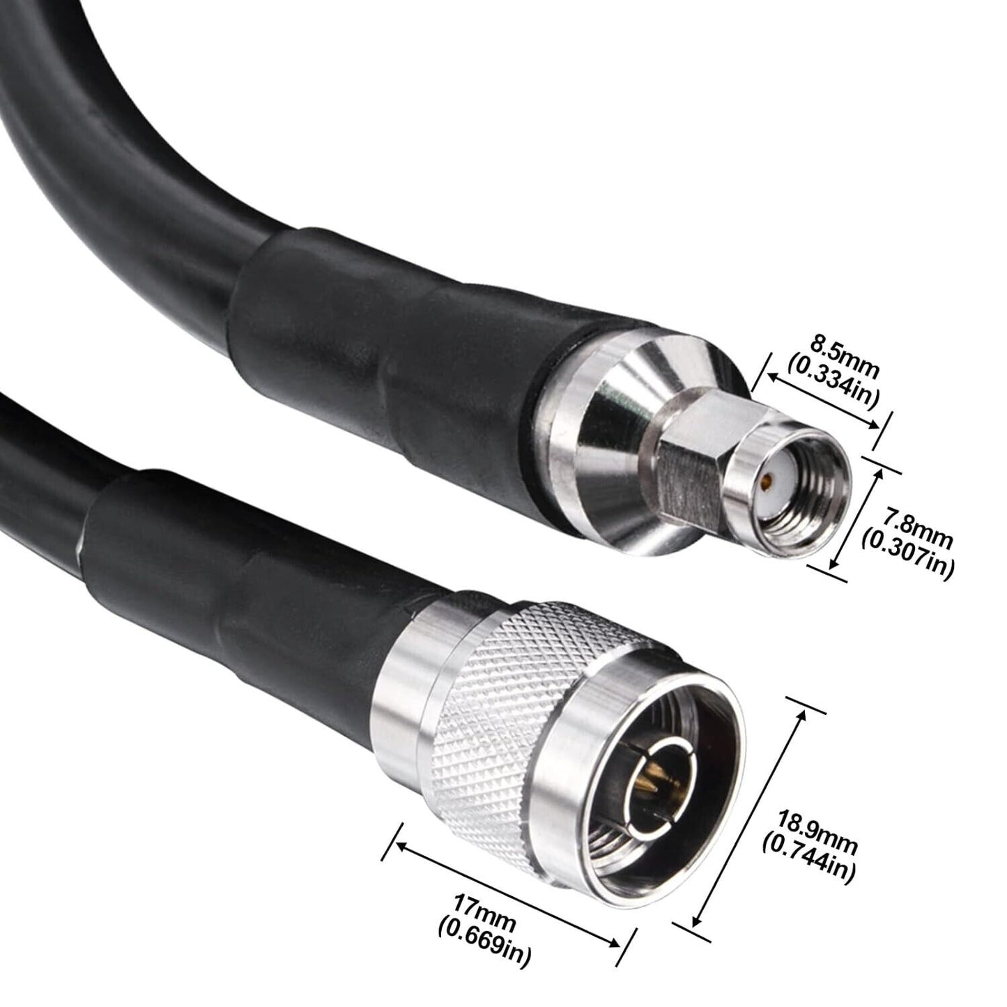 BMR400 Coaxial Cable Helium 10M Ultra Low Loss N Male RP-SMA Male WiFi AntennA
