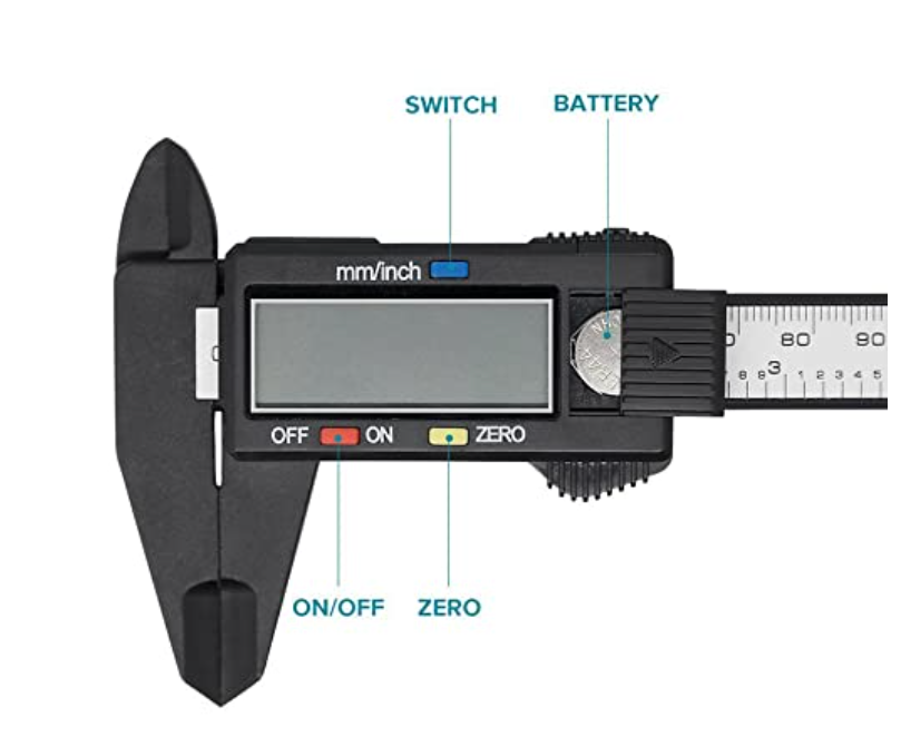 Digital Vernier Caliper Steel Sliding Measuring Gauge Height Ruler Tool 6''/15cm