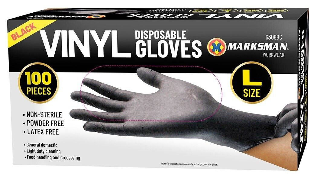 Disposable Gloves Powder Latex Vinyl Free Medical Work Tattoo 100Pieces