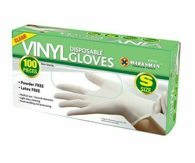 Disposable Gloves Powder Latex Vinyl Free Medical Work Tattoo 100Pieces