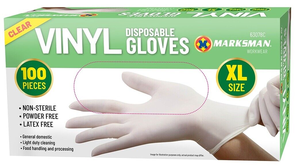 Disposable Gloves Powder Latex Vinyl Free Medical Work Tattoo 100Pieces