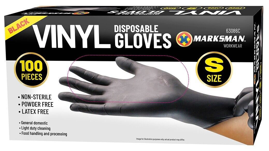 Disposable Gloves Powder Latex Vinyl Free Medical Work Tattoo 100Pieces