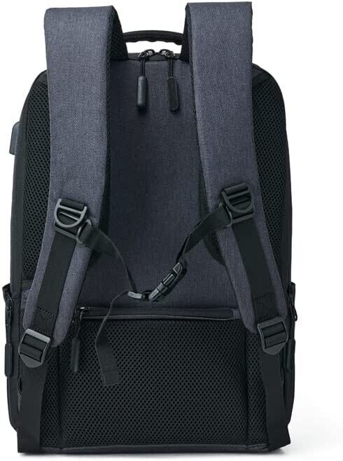 Grey Large Capacity Backpack with Laptop Compartment Fit 15.6 Laptop Bag