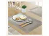 Non-Slip Heat Resistant PVC Place Mats Washable Vinyl Placemats 6PC Silver Gray Unbranded