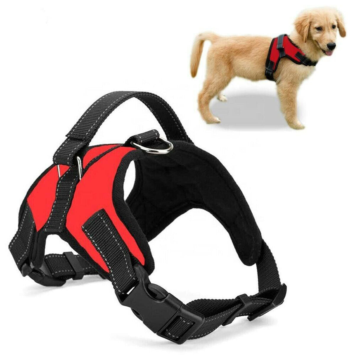 No Pull Dog Pet Harness Strong Adjustable Reflective Padded Safety Puppy Vest