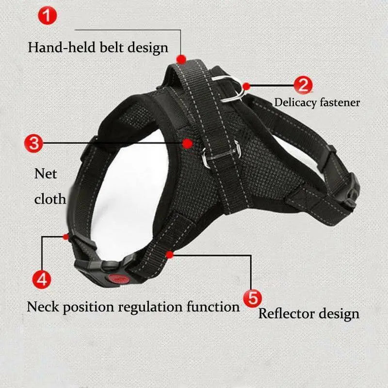 No Pull Dog Pet Harness Strong Adjustable Reflective Padded Safety Puppy Vest n/a