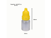 Plastic Dropper Bottles 5ml Empty Squeezable Dropper Bottle with Cap Yellow 50pc