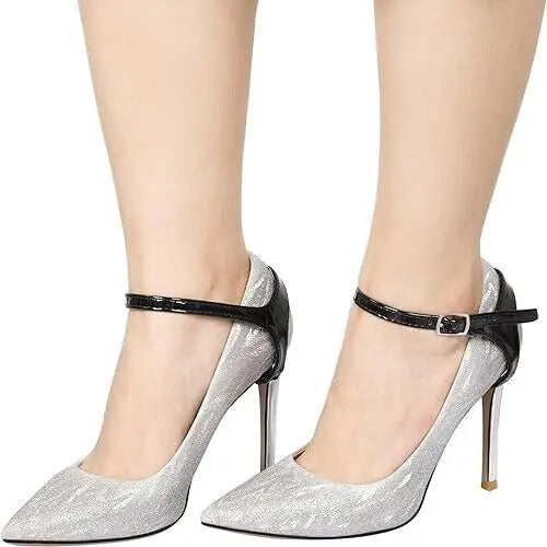 2 Pairs Women's Black Replacement Ankle Shoelace High Heel Shoe Straps High Heel Unbranded