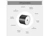 Female Thread Rubber Mounts M8 Isolator Replaces Anti Vibration Pads 40 x 30mm Unbranded