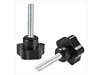 Star Knob Grip M8 x 30mm Male Thread Steel Zinc Stud Replacement 2 Pcs