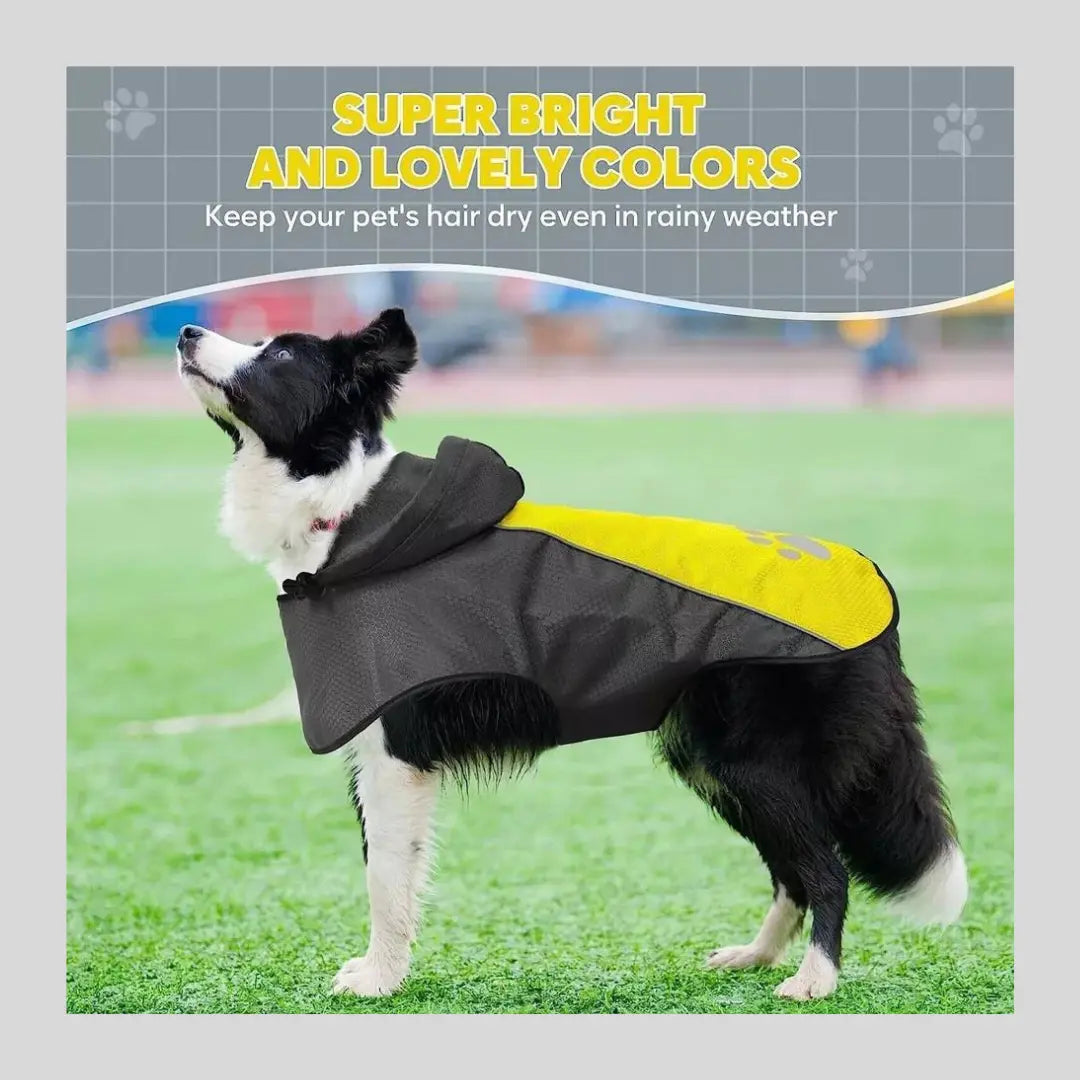 Dog Jacket Waterproof Lightweight Vest Raincoats Yellow Size L Unbranded