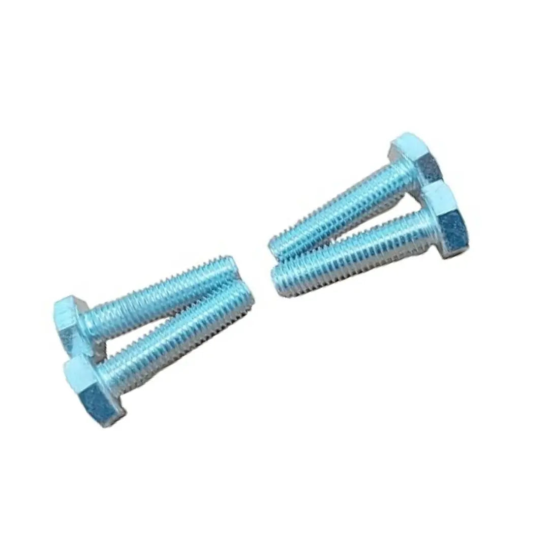 M12 Hexagon Bolts Heavy Duty Long Lasting Silver 35mm x 12mm Pack of 4 Unbranded