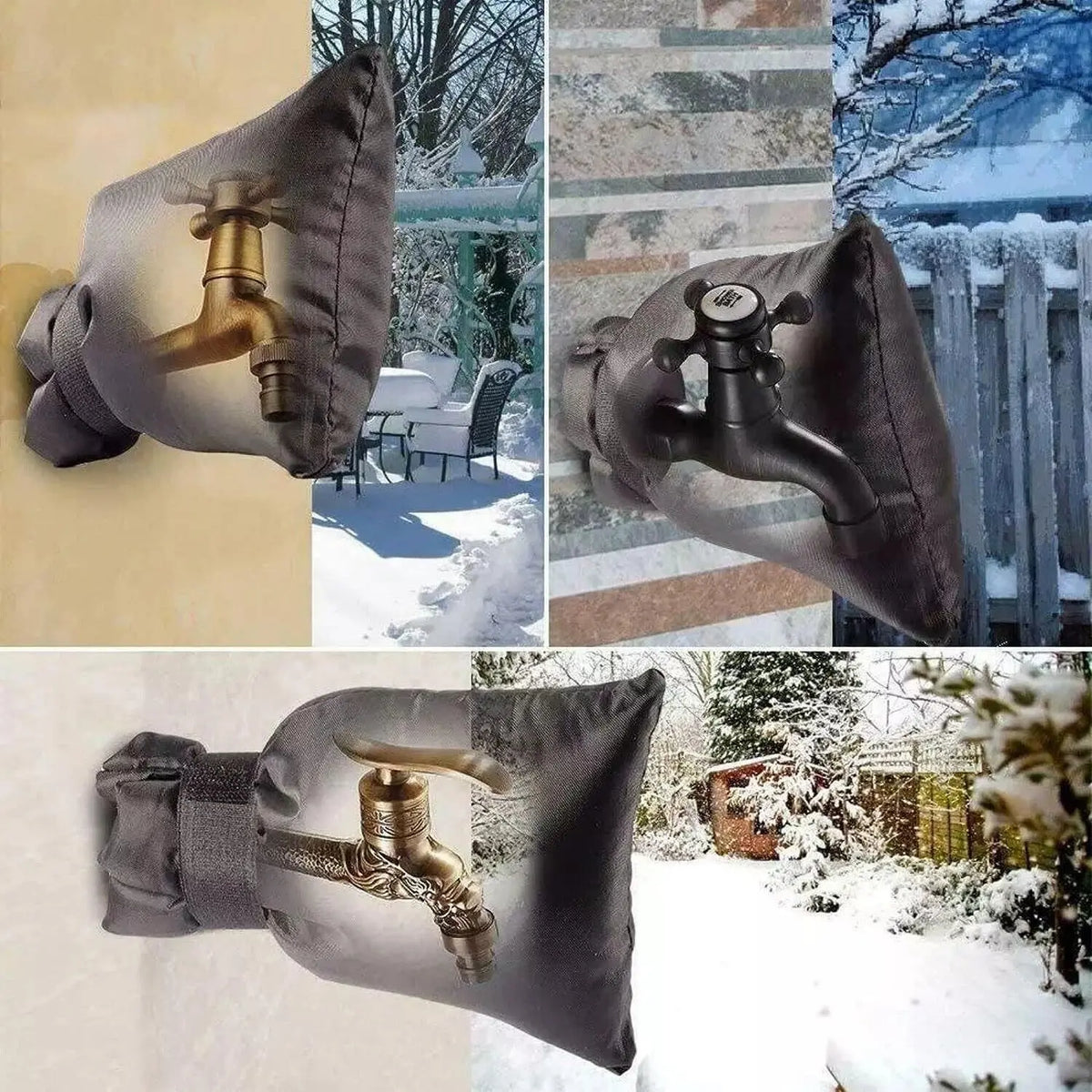 Large Outside Tap Covers Strong Waterproof for Winter Wall Mount Black Unbranded