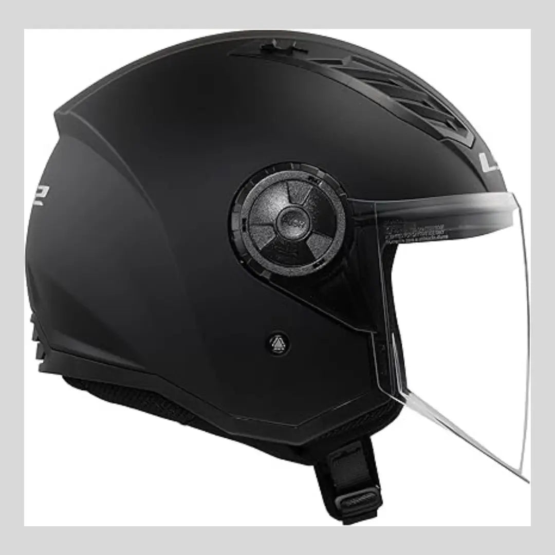 Motorcycle Open Faced Helmet Airflow II ECE 22.06 Matt Black LS2