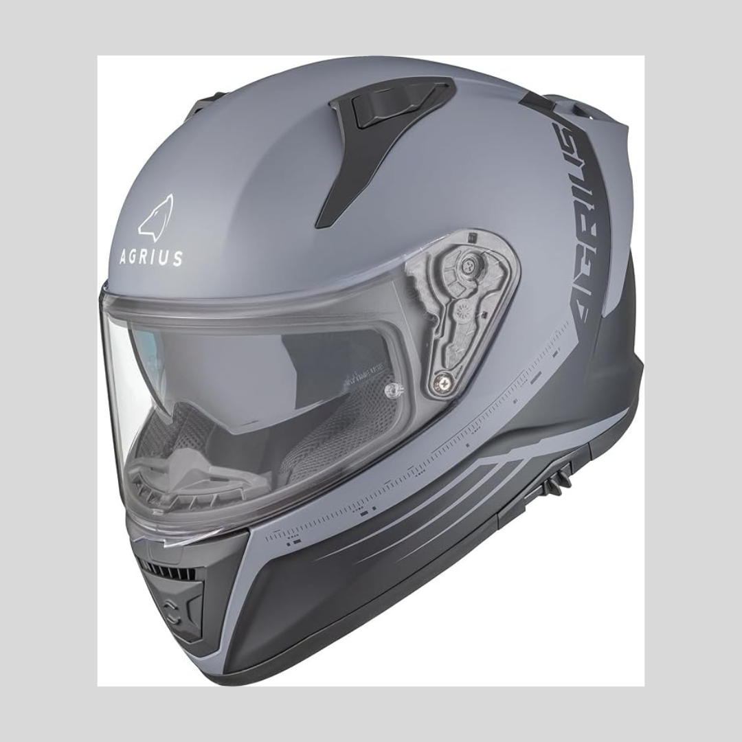 Storm Calibration Full Face Motorcycle Crash Helmet With Drop-Down Sun Visor XL