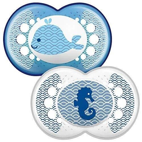 MAM Clear Silicone Orthodontic Soother Dummy 6m+ 2Pk
