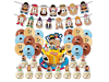44PCS Toy Story Theme Supplies Set Banner Balloon Cake Topper Party Decoration