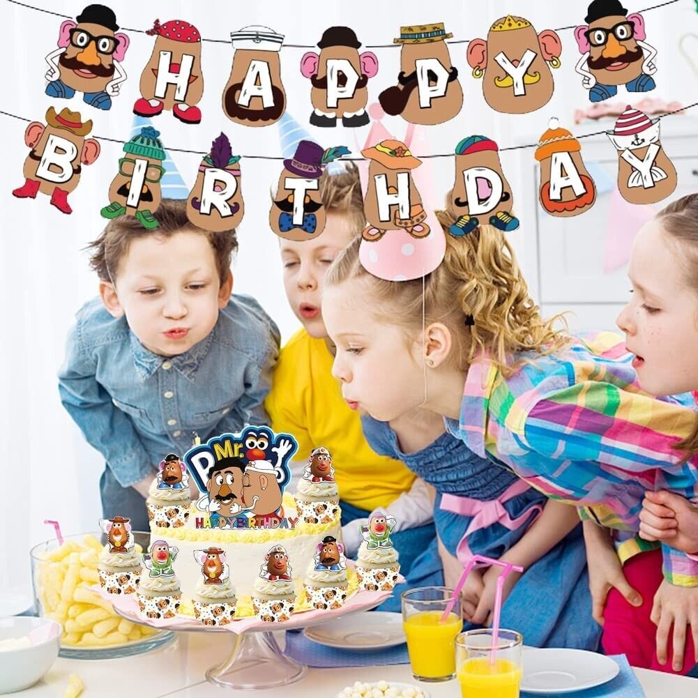 44PCS Toy Story Theme Supplies Set Banner Balloon Cake Topper Party Decoration