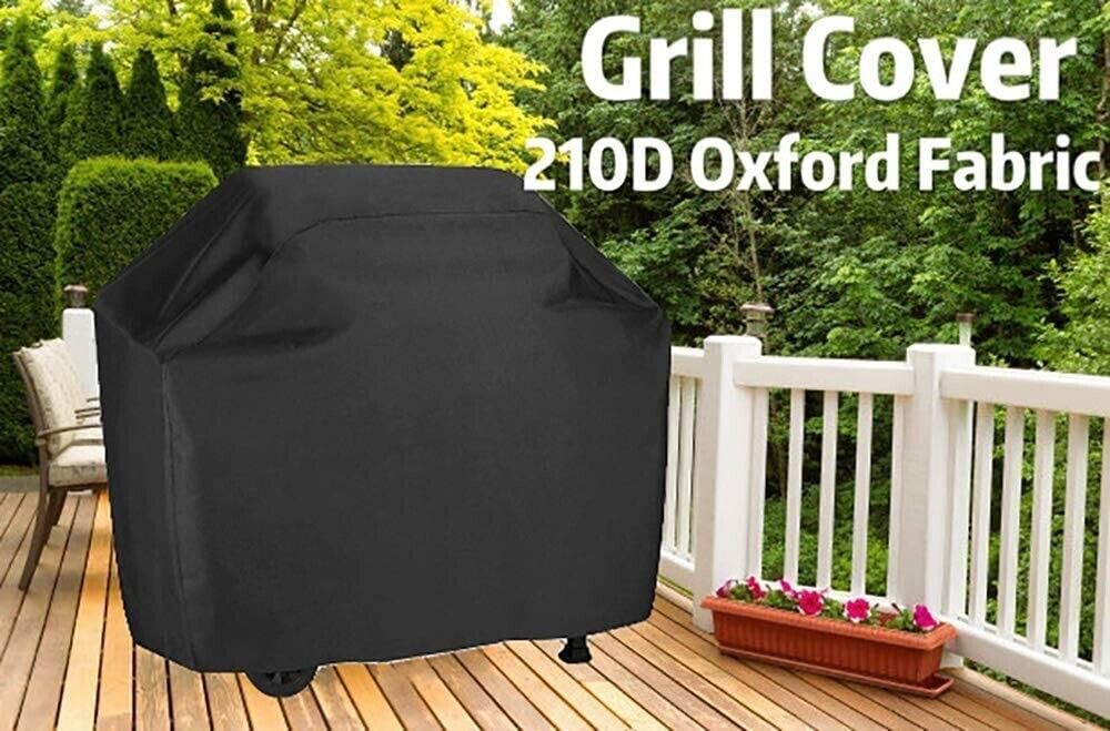 BBQ Waterproof Gas Grill Adjustable Cover Oxford Material Black (XL:672046in)
