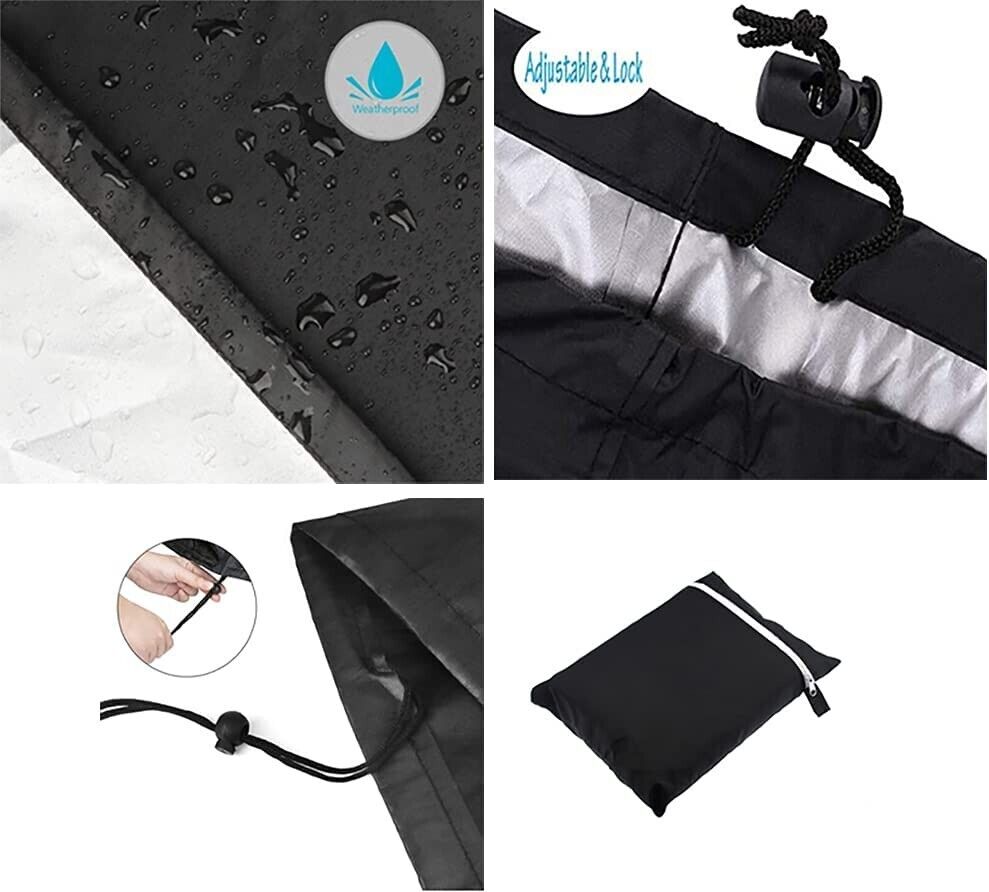 BBQ Waterproof Gas Grill Adjustable Cover Oxford Material Black (XL:672046in)