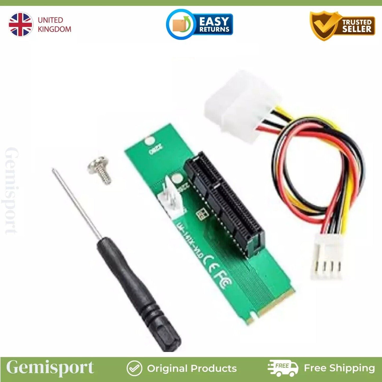 NGFF to PCI - E Riser Card NGFF M.2 to PCI-E PCI Express 4X 1x Slot Riser