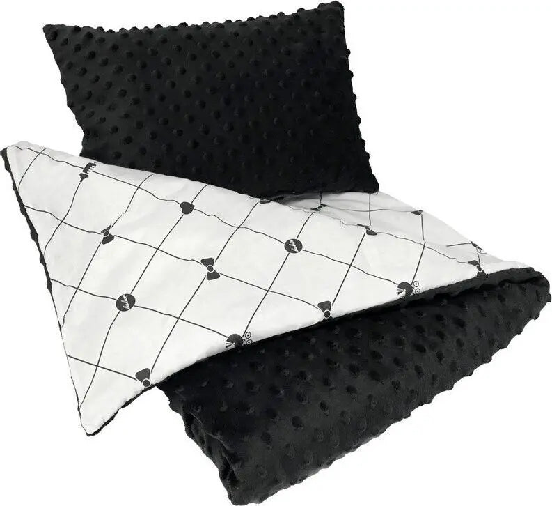 Toddler Junior Cot Bed Duvet Pillow Set Anti Allergy-Poly 100% Cotton Black Deal For Any Occasion