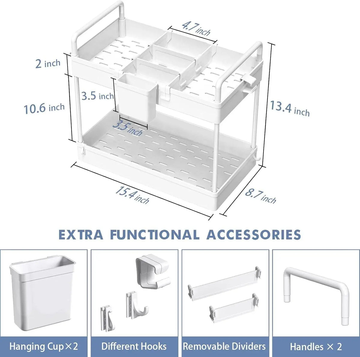 Under Sink Storage Kitchen Bath Rack Cosmetic Holder Bathroom Countertop 2-Tier Deal For Any Occasion