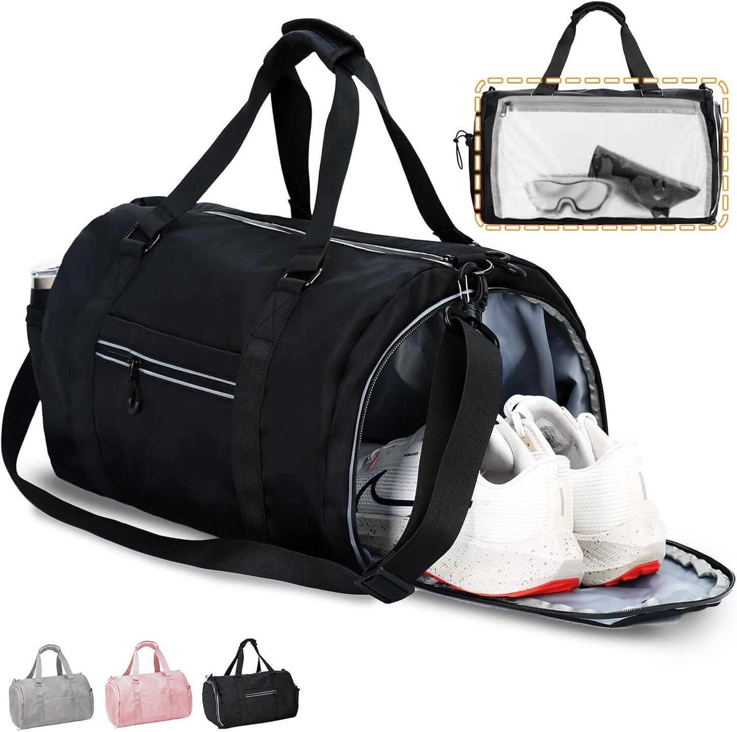Sports Bag with Shoe Compartment for Gym and Sports Accessories