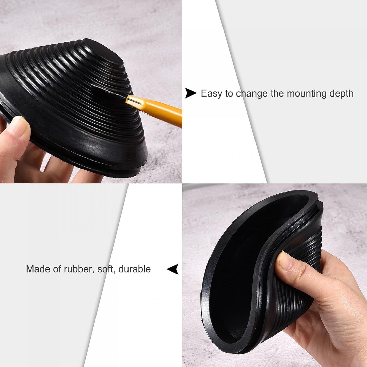 Rubber Grommet Mount Dia 110 mm Conical for Wire Protect of Thick Plate 4Pc