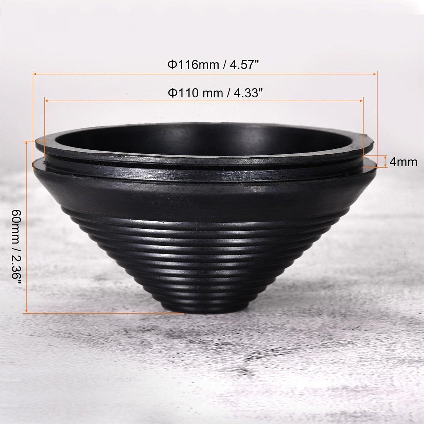 Rubber Grommet Mount Dia 110 mm Conical for Wire Protect of Thick Plate 4Pc