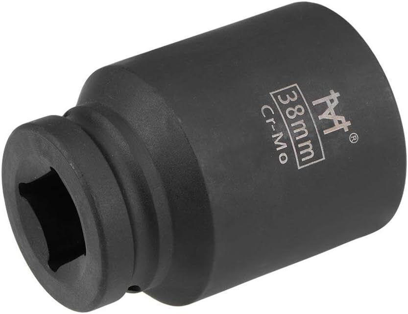 3/4-Inch Drive by 38mm Deep Impact Socket 6-Point Cr-Mo Alloy Steel Metric Tool