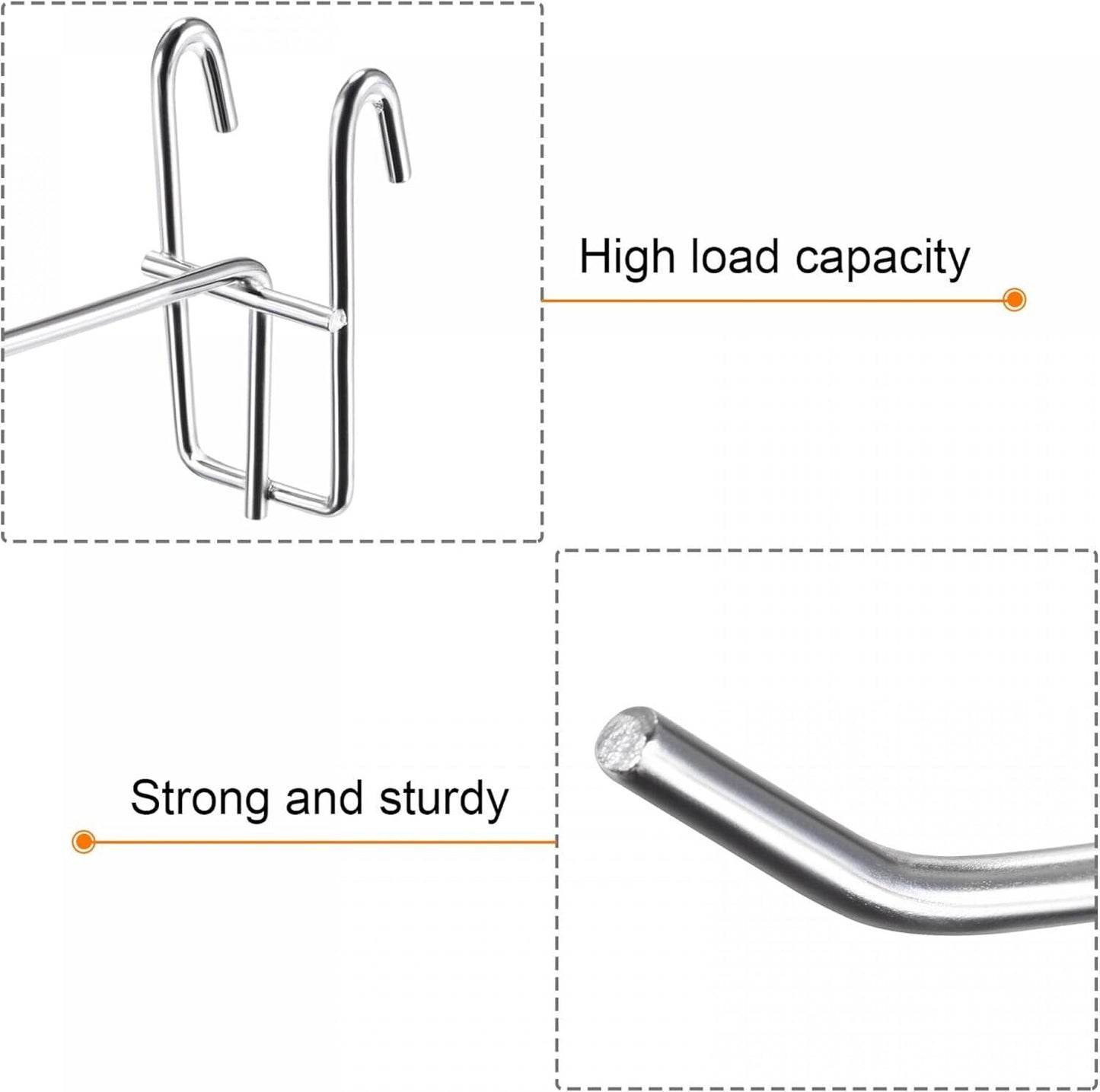 4x Wall Hooks Display Hooks for Grid Wall for Home Kitchen Garage Wall Organizer