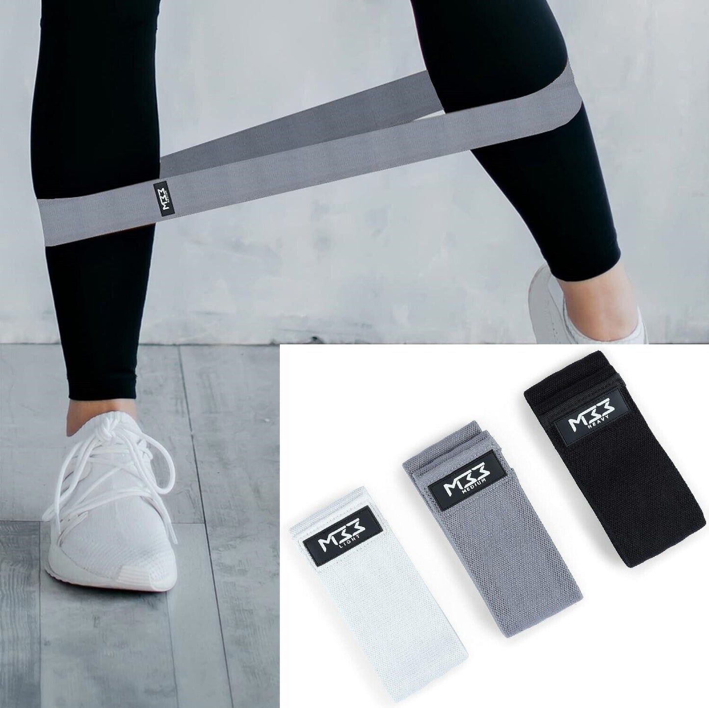 Resistance Bands Pull Up Heavy Duty Set Exercise Tube Home Gym Fitness 3Pack