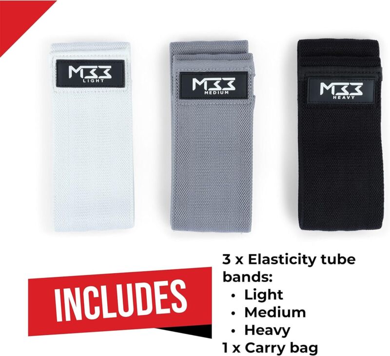 Resistance Bands Pull Up Heavy Duty Set Exercise Tube Home Gym Fitness 3Pack