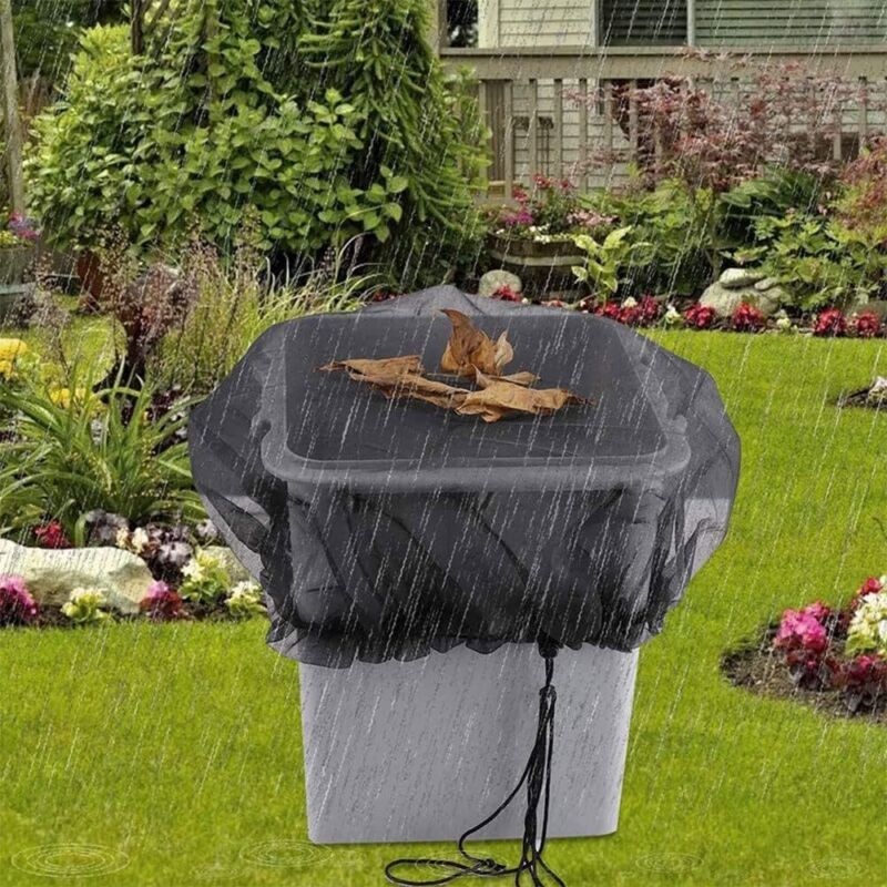 Rain Barrel Net Mesh Cover Water Collection Bucket Mosquitos Debris 95 Cm