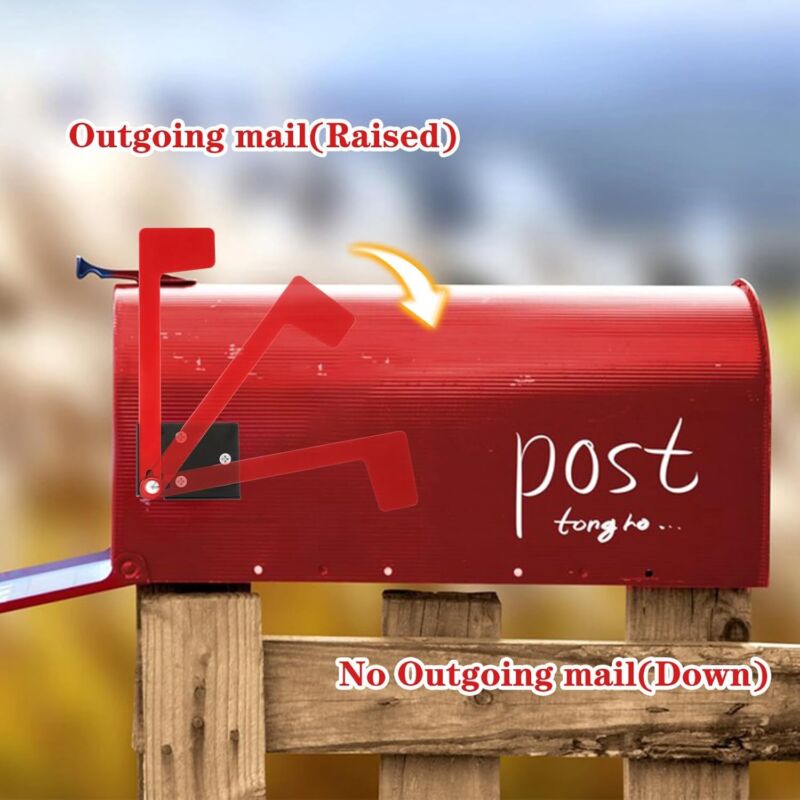 Mailbox Flag Folding Wall Mount Mailbox Replacement Universal Vertical