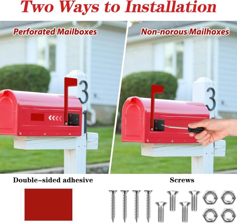 Mailbox Flag Folding Wall Mount Mailbox Replacement Universal Vertical