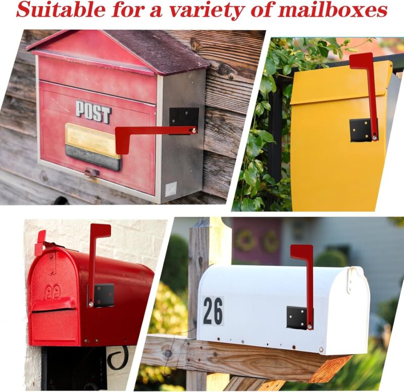 Mailbox Flag Folding Wall Mount Mailbox Replacement Universal Vertical