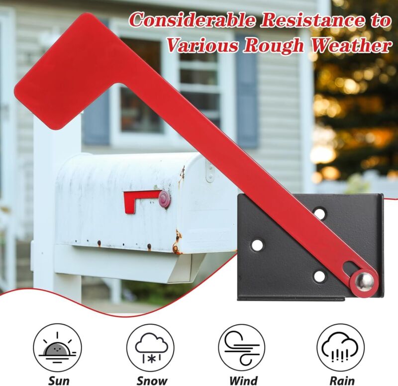 Mailbox Flag Folding Wall Mount Mailbox Replacement Universal Vertical