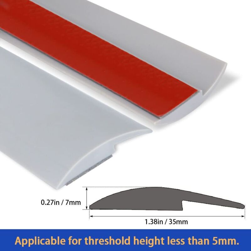 Carpet Edge Strip Self Adhesive Floor Transition PVC Door Carpet Edging 6M