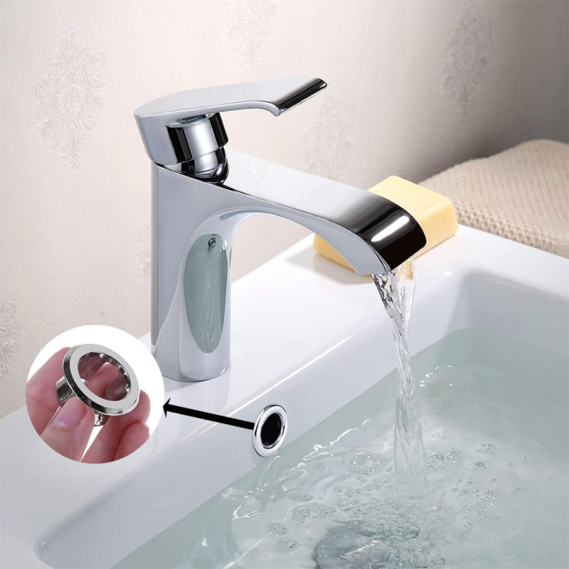 Sink Overflow Cap Ring Basin Trim Drain Suitable for Batroom Kitchen 8 Pcs