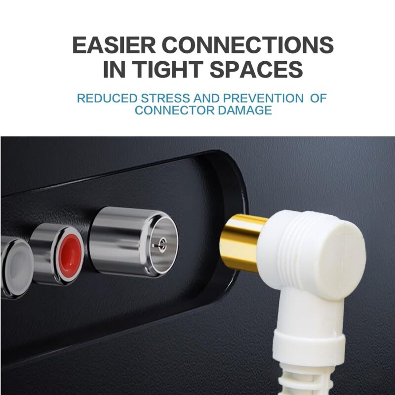 5M TV Aerial Cable Extension Satellite Male-To-Male Coaxial Connection RF
