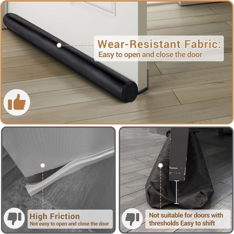 Seal Strip Energy Saving Waterproof Draught Excluder Door Stopper Foam 30'' to 39