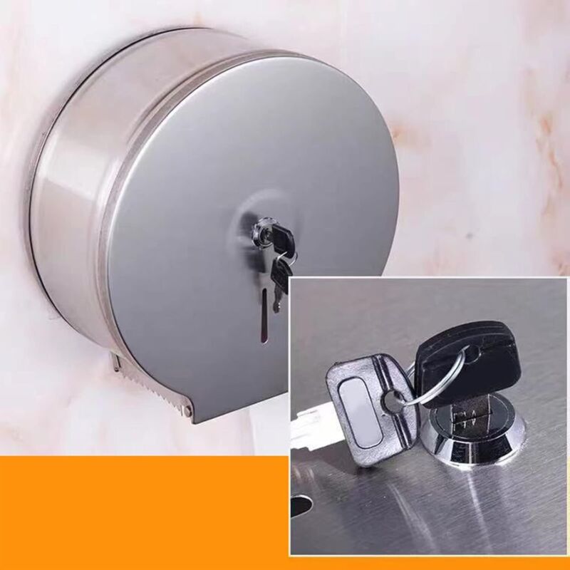 Jumbo Toilet Towel Paper Dispenser 9'' Roll 2.5 Core Stainless Steel Wall Mount