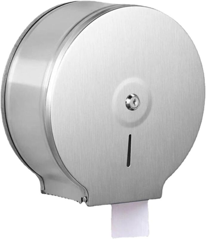 Jumbo Toilet Towel Paper Dispenser 9'' Roll 2.5 Core Stainless Steel Wall Mount