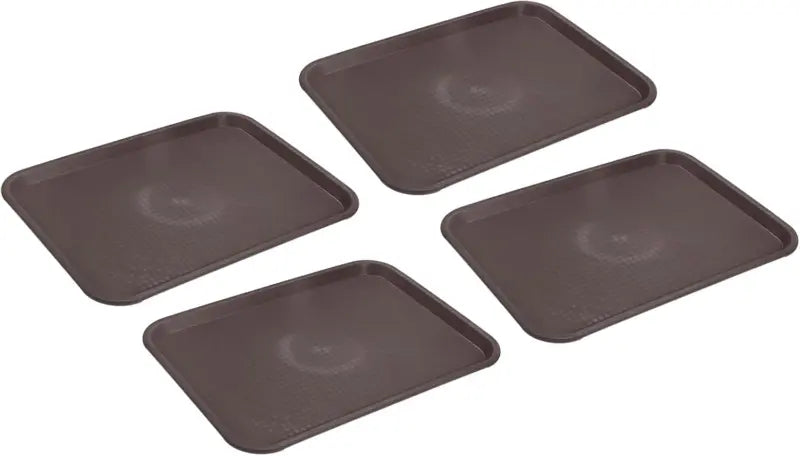 Plastic Fast Food Trays 12'' X 16'' Serving Cafeteria Platter Restaurant Party 4Pc Unbranded