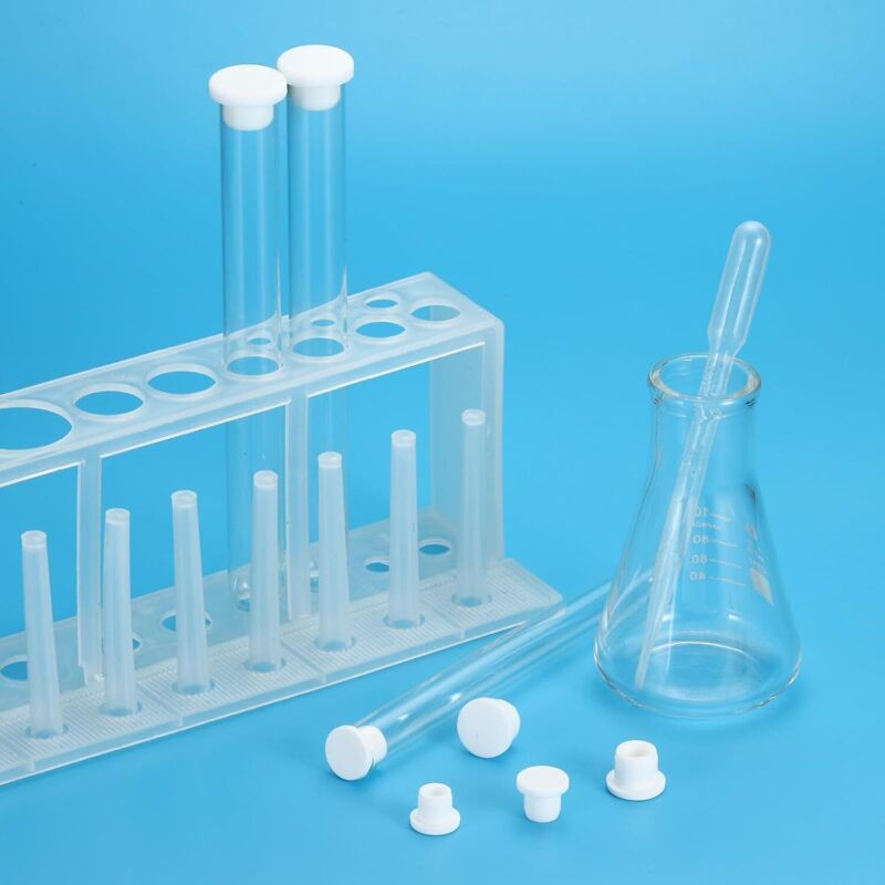 Silicone Rubber Plug Soft Flexible Stopper 13-14Mm Hole White 16 Pieces