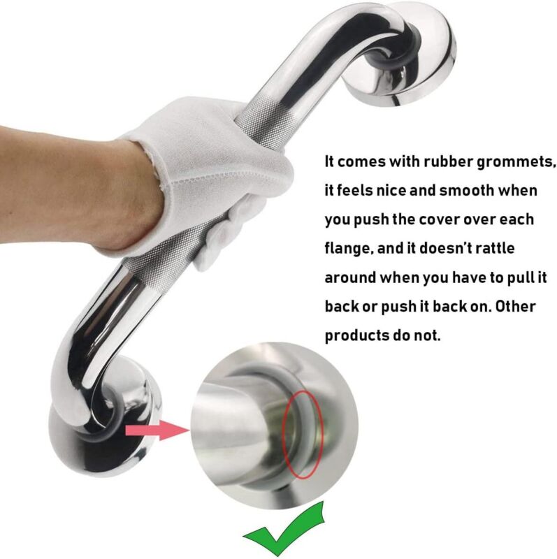 Bath Grab Bar Anti-Slip Grip Safety Handle Toilet Bathroom Handrail 12inch/300mm