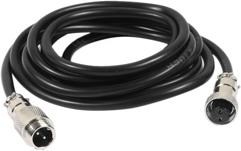 GX12 2 Pin Male - Female Head Aviation Socket Connector Electrical Cable 2M